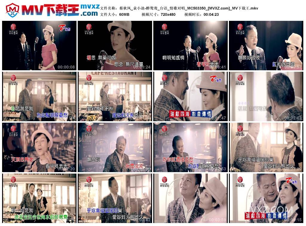 蔡秋凤_袁小迪-醉鸳鸯_台语_情歌对唱_MC503350